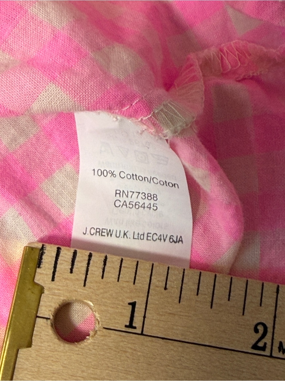 J.Crew Womenās Classic Fit Pink Gingham Button Down Shirt Size 2 Cotton - Picture 8 of 8